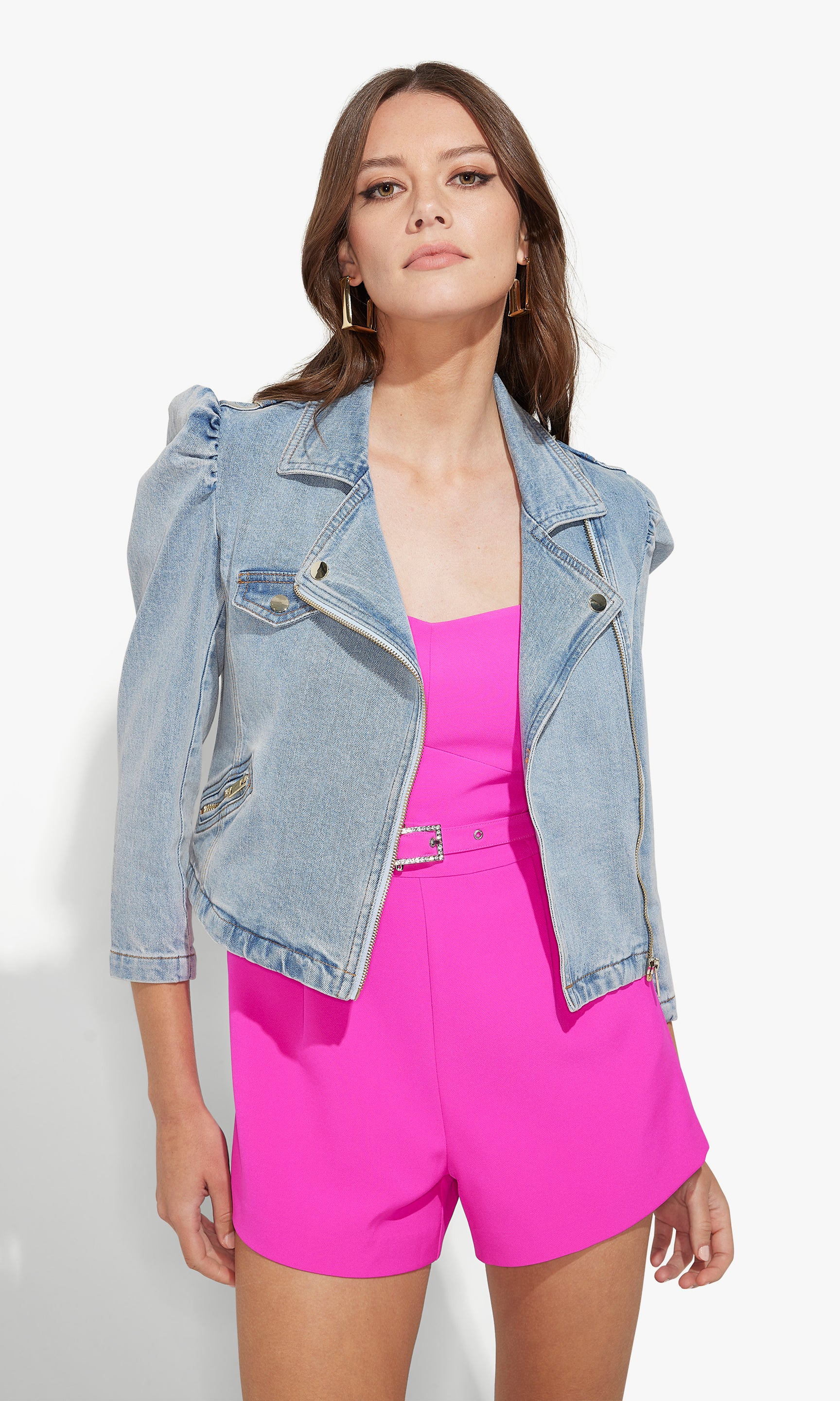 Generation Love Evie Pearls Jacket in Denim | REVOLVE